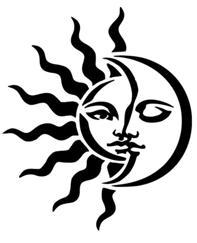 Yin yang sun and moon - yin,
