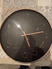 Wall Clock 12”silent Gold
