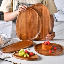 Irregular Oval Wooden Dinner