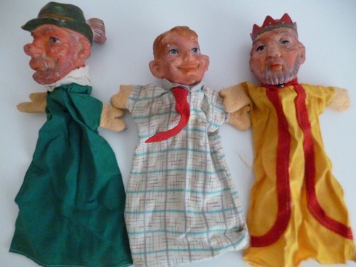 Vintage hand glove puppets - 3,