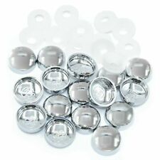 10 x  SHINY CHROME SHOWER FRAME METAL ELECTROPLATED SCREW COVER CAPS