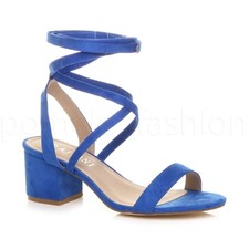 WOMENS LADIES MID CHUNKY HEEL