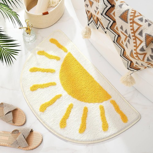 Bathroom rugs mat - half, circle