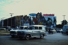 Vintage 35mm Photo Slide Austin A30 Automobile Car India Hinduism Ad