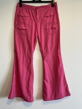 Vintage Cyberdog Pink Flared Trousers - Ladies Size Large