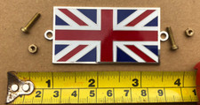 Union Jack Metal Enamel Badge Emblem Classic Car Screw On Rustproof Brass Bolts
