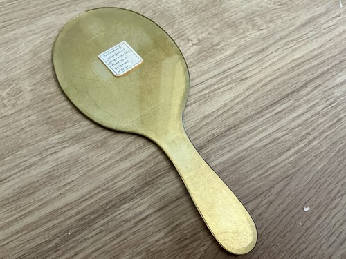Stunning gold leaf hand mirror - leaf,