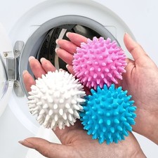 4 x Reusable Tumble Eco Dryer Softener Washing Clothes Machine Balls Plastic UK