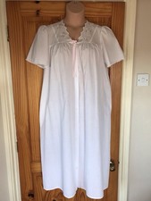 Littlewoods Button Front White Nightshirt Nighty - Size 16-18