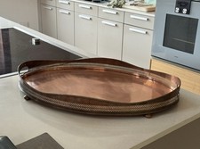 Oval Serving Tray Copper