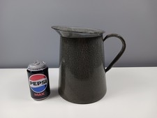 Mottled Grey Enamel Metal Jug
