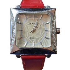 Ladies Terner K-12536 Square Watch, Genset  On The Case. New Battery Fitted