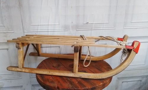 Vintage gloco wooden sledge - vintage,