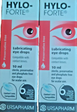 2 x Packs Hylo-Forte 10 ml Lubricating Eye Drops. Free Postage. Use By 31.01.28