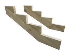 Wooden step stringers pair - step,