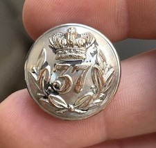 Victorian 37th North Hampshire Regiment Of Foot Military Uniform Button - 25mm