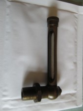 brass oiler vintage sight glass steam stationary engine 4 1/2" long