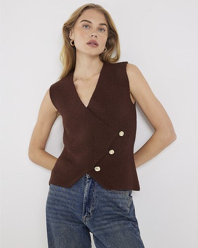 River island womens waistcoat - river,