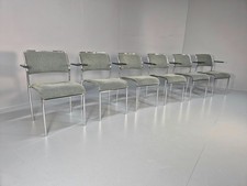 6 1980s Retro Stacking Chairs Chrome Frame Swedish Design Retro MCM EB10606 MSTA