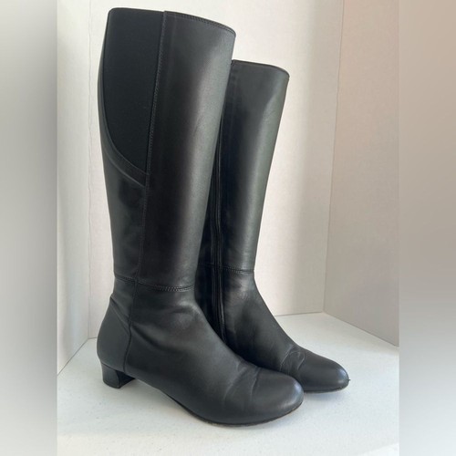 Black knee high leather - high, riding