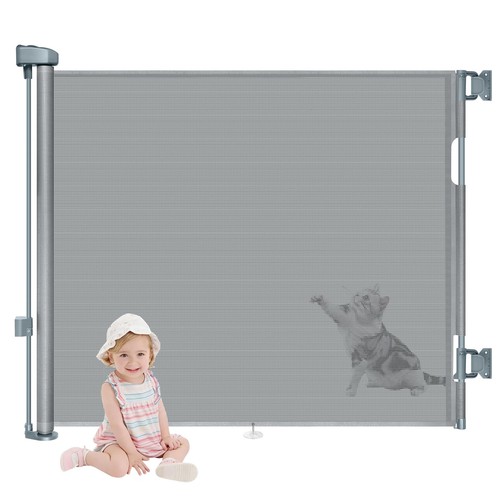 Retractable stair gate for - stair,