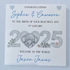 Personalised New Baby Boy/Girl Card 2025 - Birth of Son/Daughter Congratulations