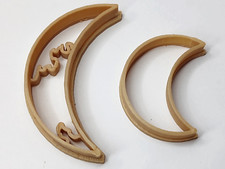 Dough Cookie Cutter Cresent Moon Stamp Outline Set of 2 NEW Play Doh Clay