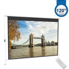 Electric Pull Down Projector Screen 120" Retractable Motorised Projection SCREEN