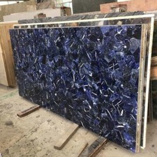Sodalite Blue Jasper Slabs Marbles Semi-Precious Slab Coffee Table/ Countertops