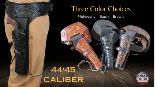 Outlaw tooled holster - outlaw, 44/45