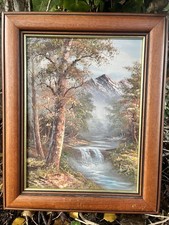 Venice Original Framed Oil Painting Vintage Signed “ Echoes Of Mountain Stream”