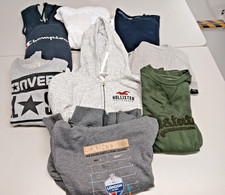 MEN'S CASUAL TOPS BUNDLE x 8 Various Sizes inc CONVERSE HOLLISTER COTTON TRADERS