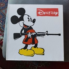 Artjunkie Mickey Mouse Destroy - Acrylic  on canvas, original URBAN POP ART