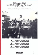 Fiat 124 Spider Abarth 1974 TAP Rally French text press release / brochure 