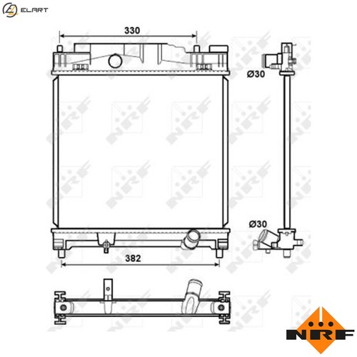 Radiator engine cooling 53072 - radiator,