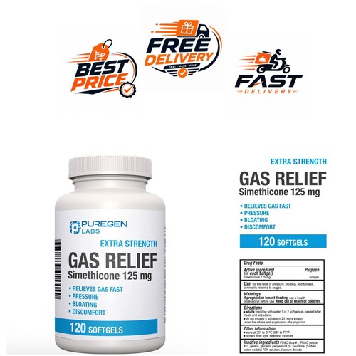 Gas relief softgels 125 - relief, mg
