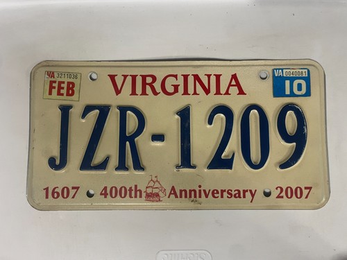 Virginia license plate jzr - license,