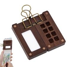 Wooden Handmade Watercolour Box Empty Mini Walnut Acrylic Paint Palette Painting