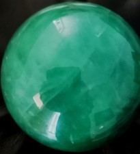 2,000g 120mm Very large Quartz green Crystal ball, with light stand