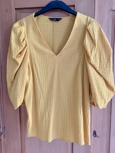 Tesco women yellow puff - f&f, women's