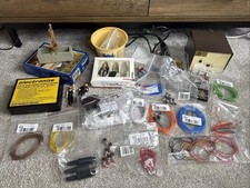 HUGE JOBLOT G GUAGE SCALE MODEL RAILWAY PARTS FIGURES WIRING SWITCHES ETC