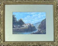 Engl. School (19th cent.): Scalby Mills Hotel and Beck-Scarborough, oil on board