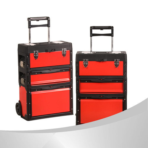 Red tool box tier stackable - tool,