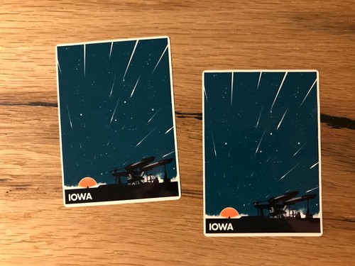 Iowa old school stickers - 2x,