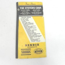 VINTAGE 1950S THE STEVENS CORP BENDIX CAR PARTS WANT LIST BOOK PORTLAND OREGON