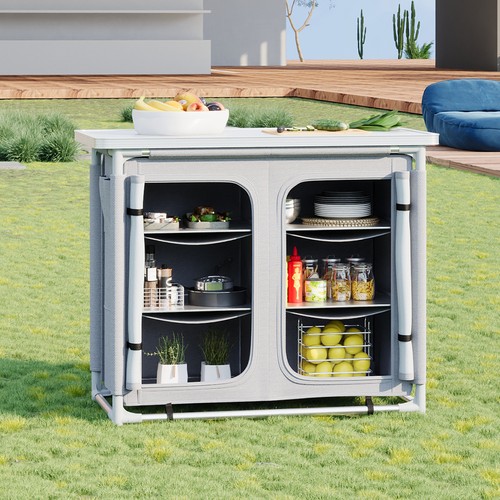 Folding camping kitchen table - camping,