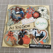 As You Sew - Serif  Daisytrail Craft Artist digikit papercrafting CD Rom