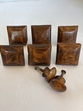 Lot 6 Arts & Craft Antique Oak Mission Drawer Pull Cabinet Knob Pyramid Diamond