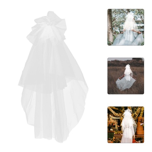 White bridal veil with - bridal,
