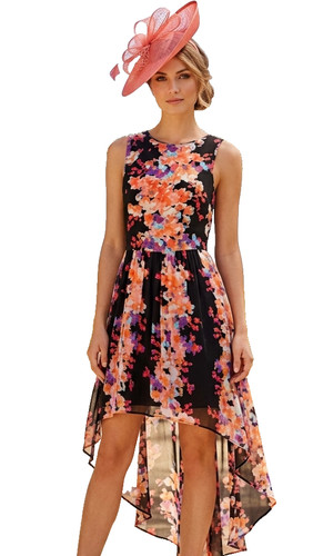 Lipsy black floral dress - lipsy, 10